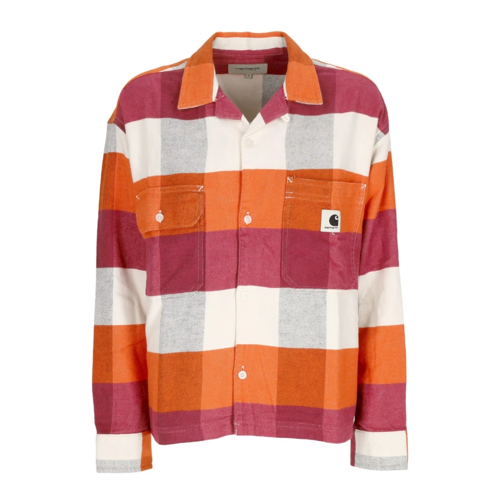 Carhartt Wip Women's Multicolor Shirts, M, Check Flannel Long Sleeve Shirt