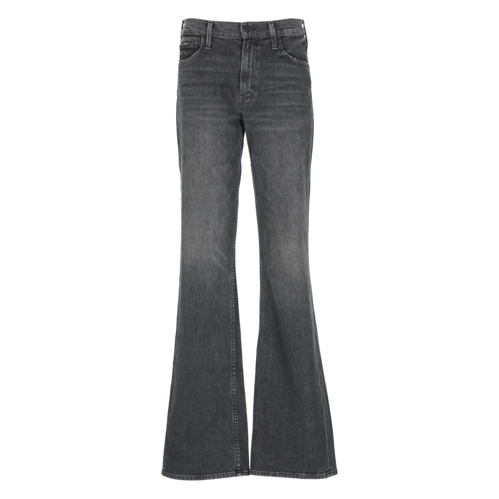 Mother Grijze Katoenen Jeans met Riemlussen Gray Dames