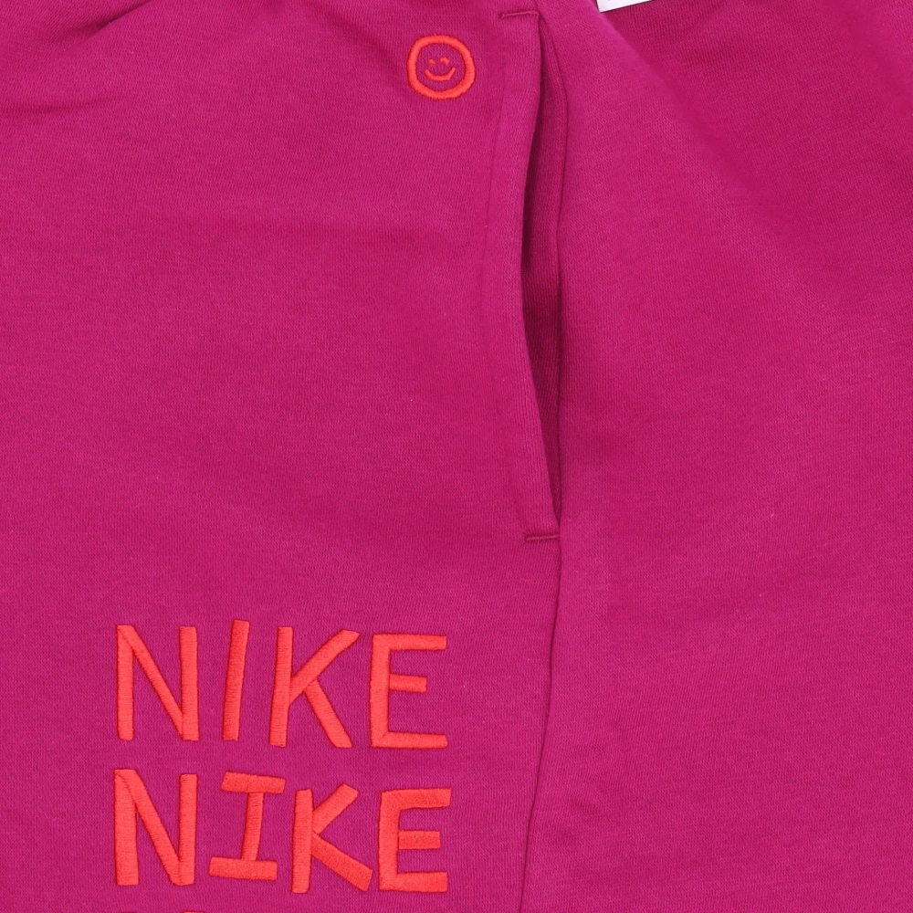 Nike Dynamische Berry Witte Fleece Joggers Pink Heren