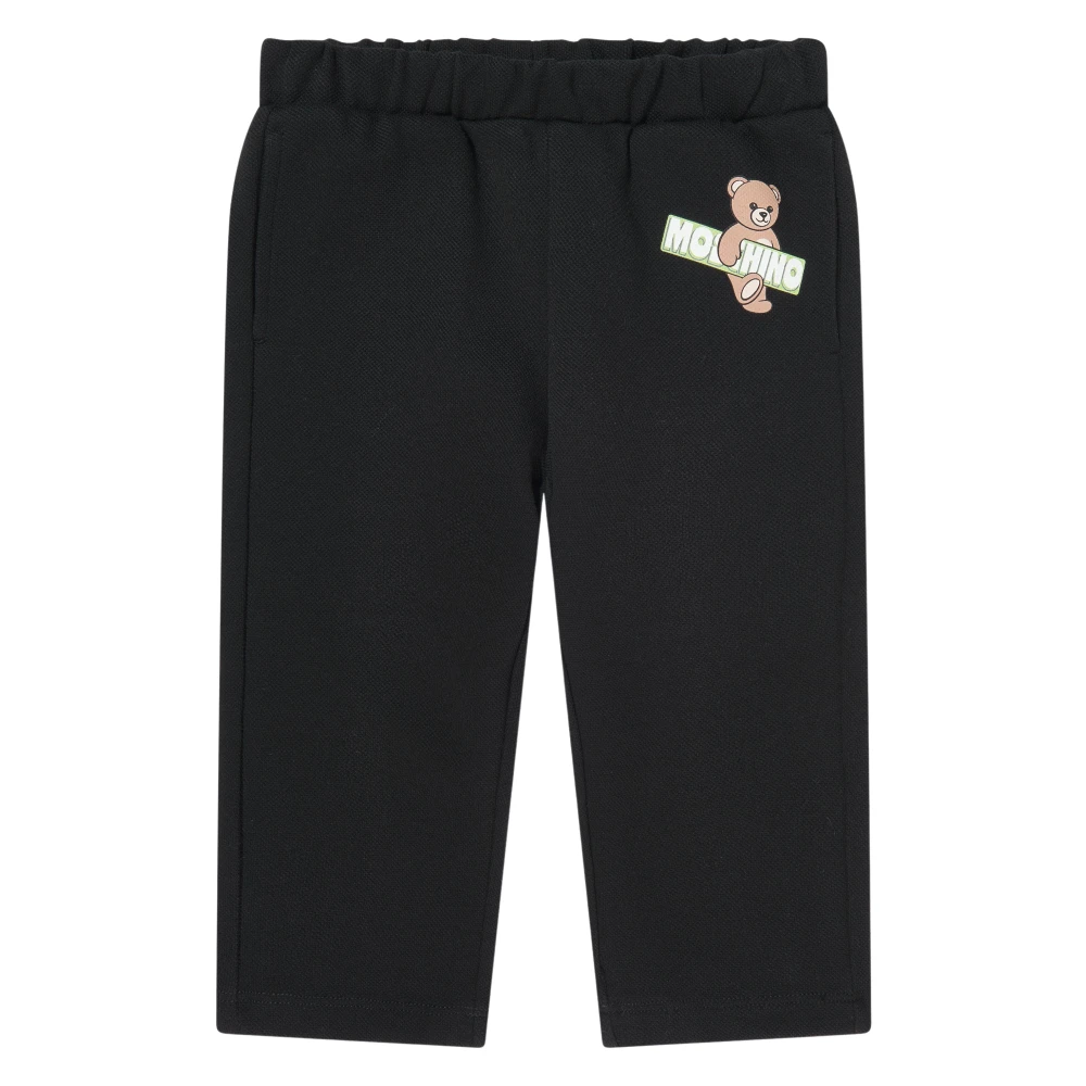 Moschino Unisex Black Teddy Bear Logo Joggers