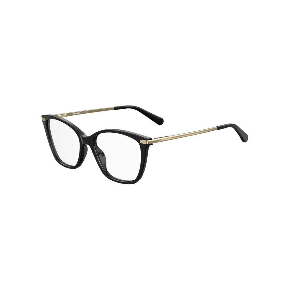 Love Moschino Zwarte Acetaatframe Stijlvolle Brilmontuur Black Dames