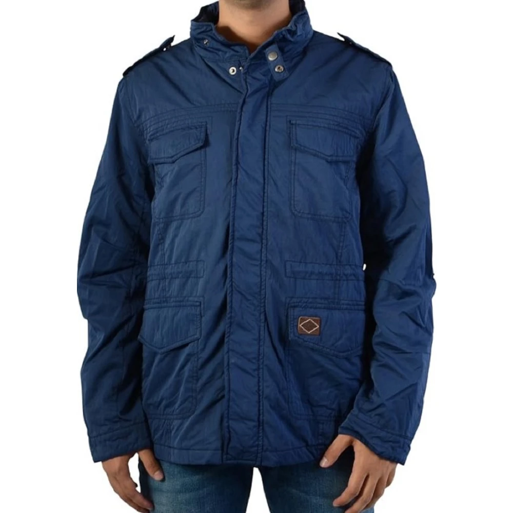 Pepe Jeans Blauwe buitenkleding jas stijlvolle moderne man Blue Heren