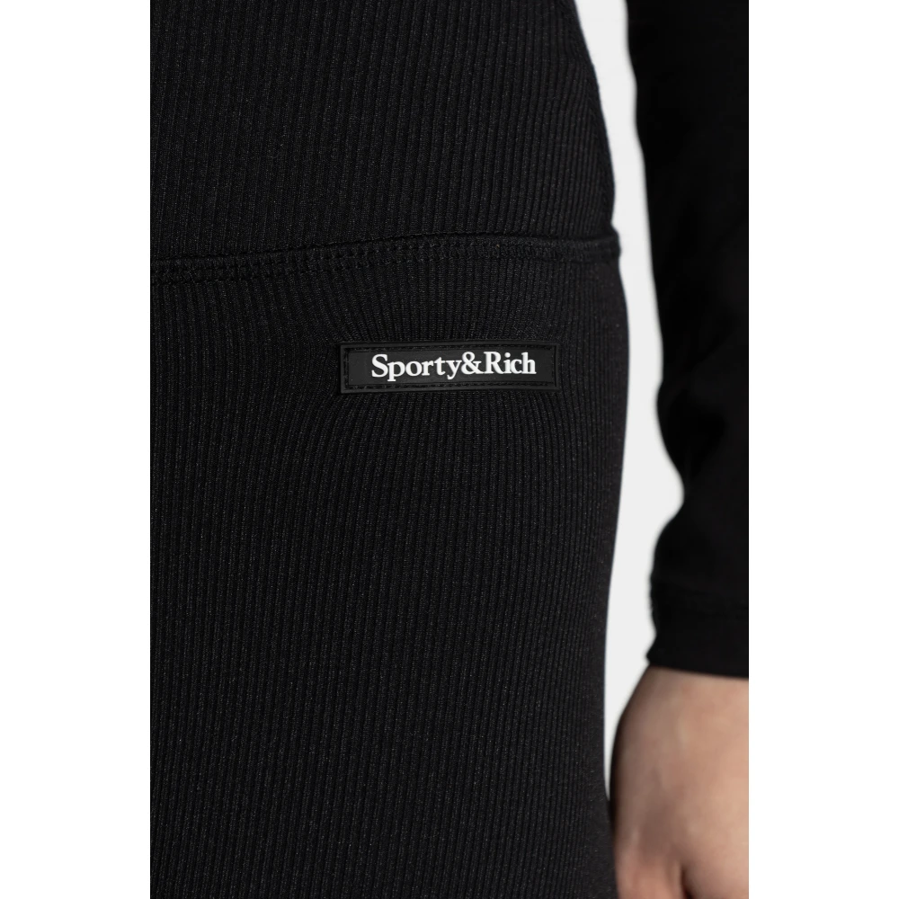 Sporty & Rich Logo Shorts Black Dames