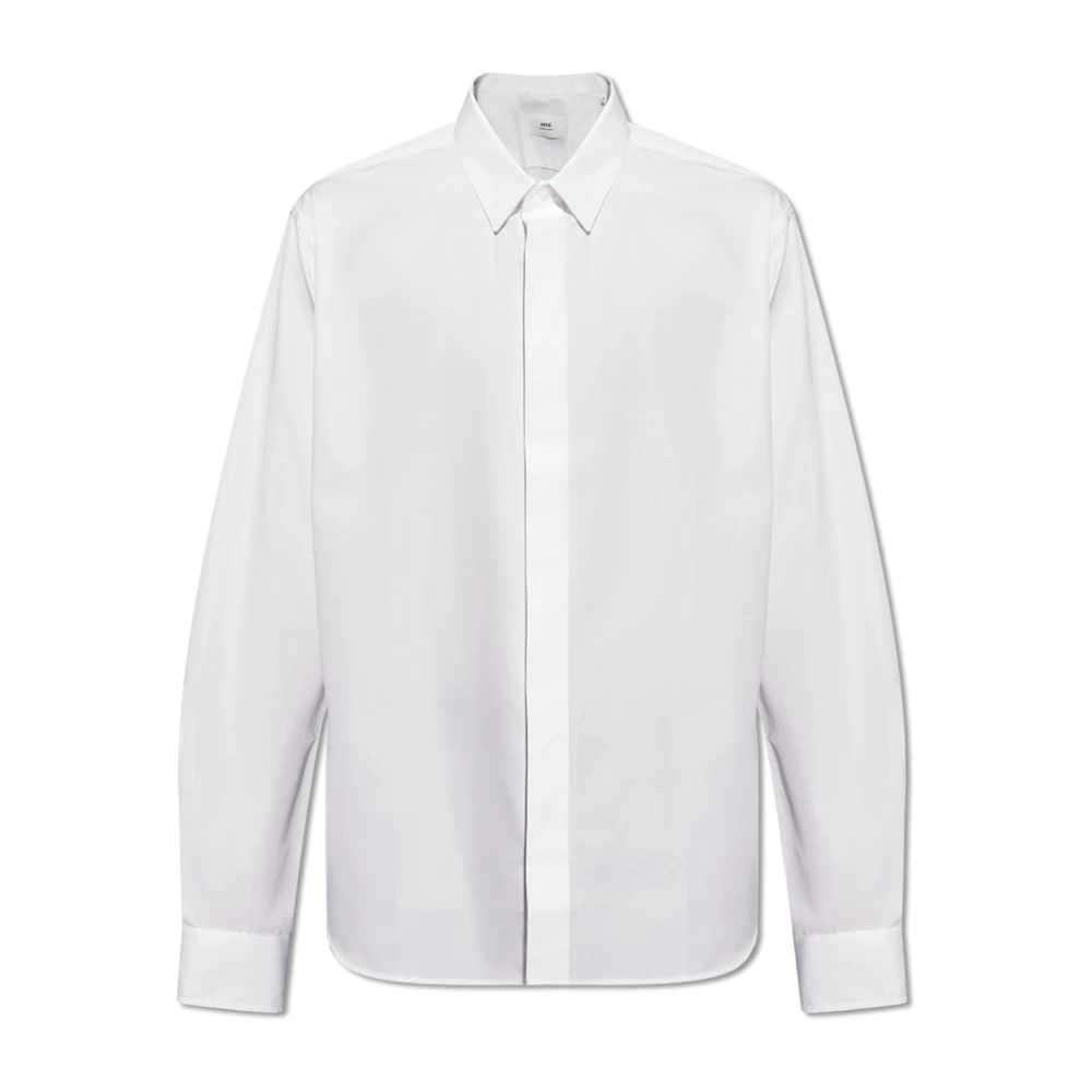 Ami Paris Klassieke Witte Overhemd White Heren
