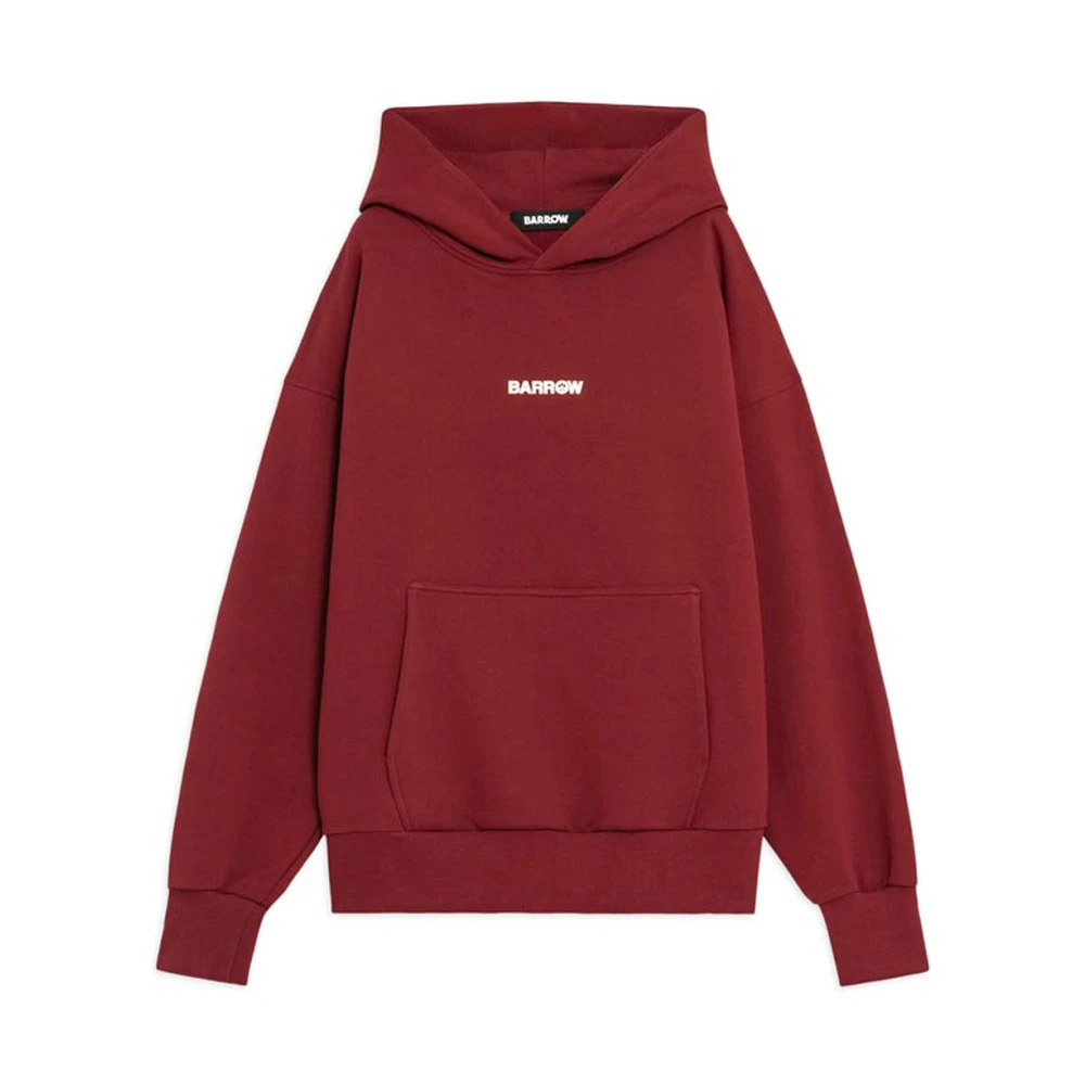 Barrow Red Hooded Cotton Sweatshirt - Male - Hoodies - S - Sweatshirts & Hoodies
