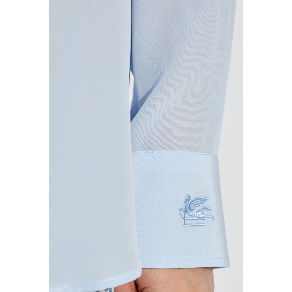 ETRO Zijden overhemd Blue Dames
