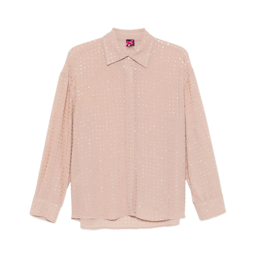 Pinko Women's Pink Oliva Embellished Shirt - O - Shirts - M - Blouses & Shirts