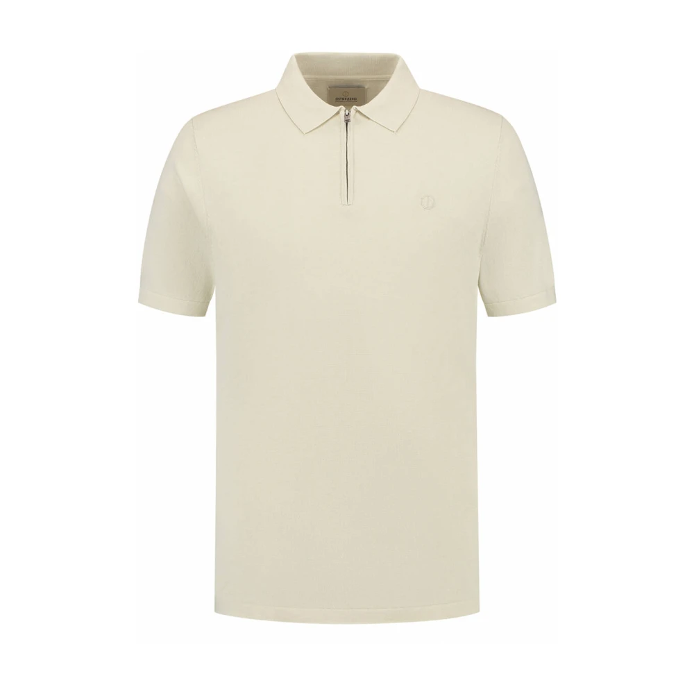 Dstrezzed Zip Polo Pullover Ss25 Beige Heren