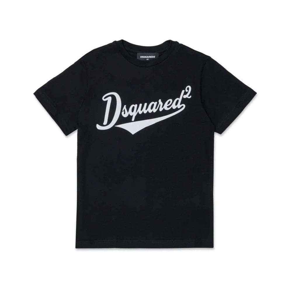 Dsquared2 Boys Black Kids Short Sleeve T-Shirts, 16 Y, Icon T-Shirt