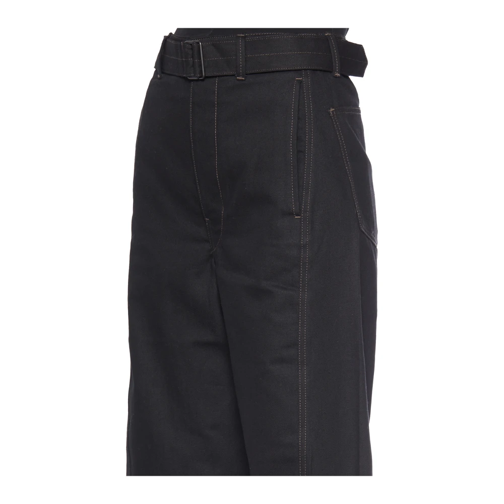 Lemaire Twisted Taille Broek Black Dames