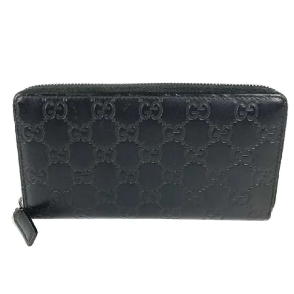 Gucci Vintage Pre-owned Leather wallets Black Dames