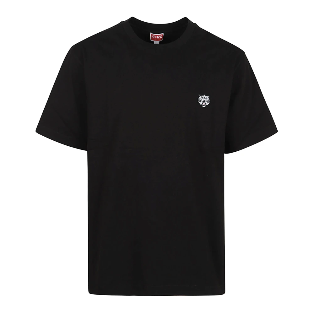 Kenzo Svart T-shirt med brodyr Black, Herr