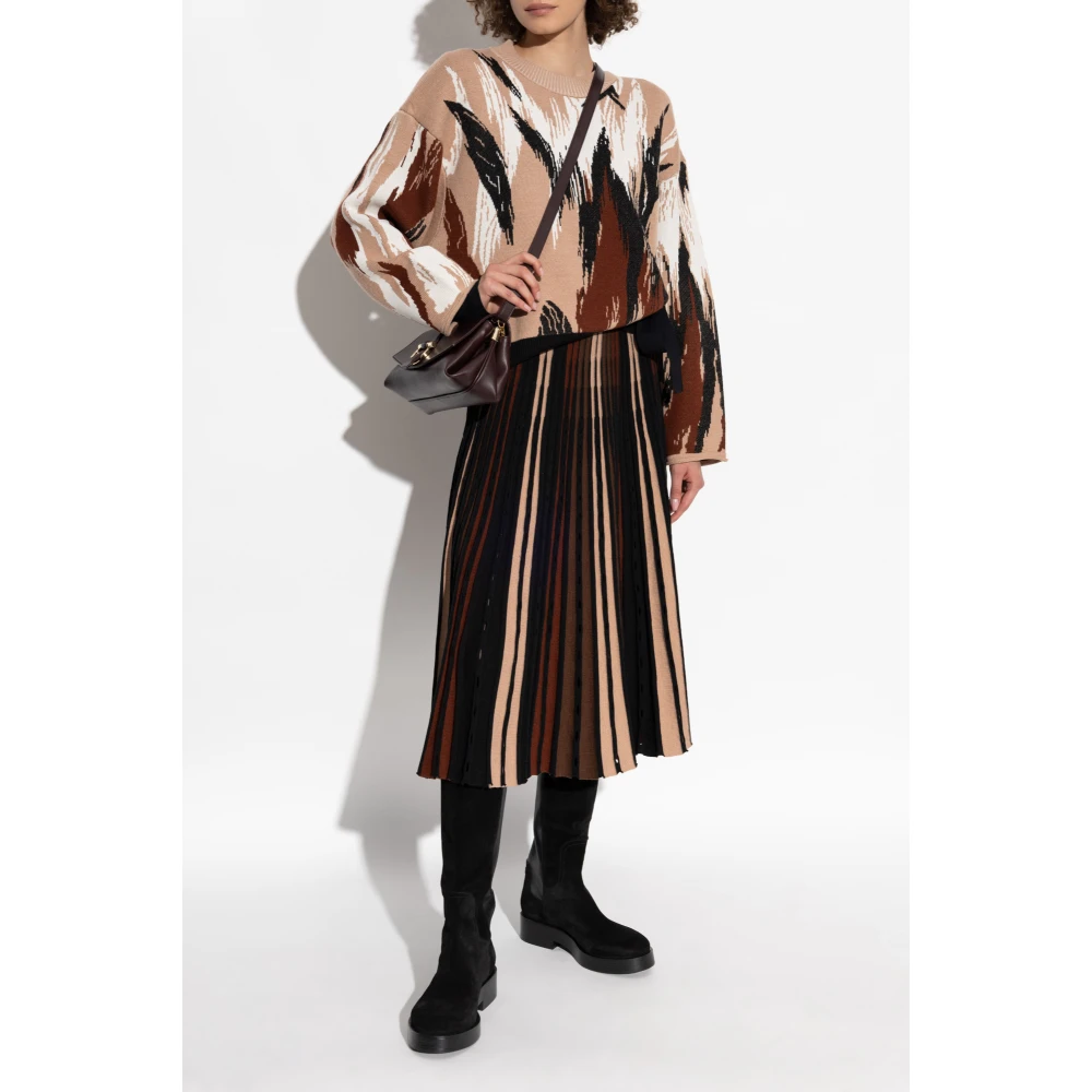 Diane Von Furstenberg Trui met wollen afwerking Beige Dames