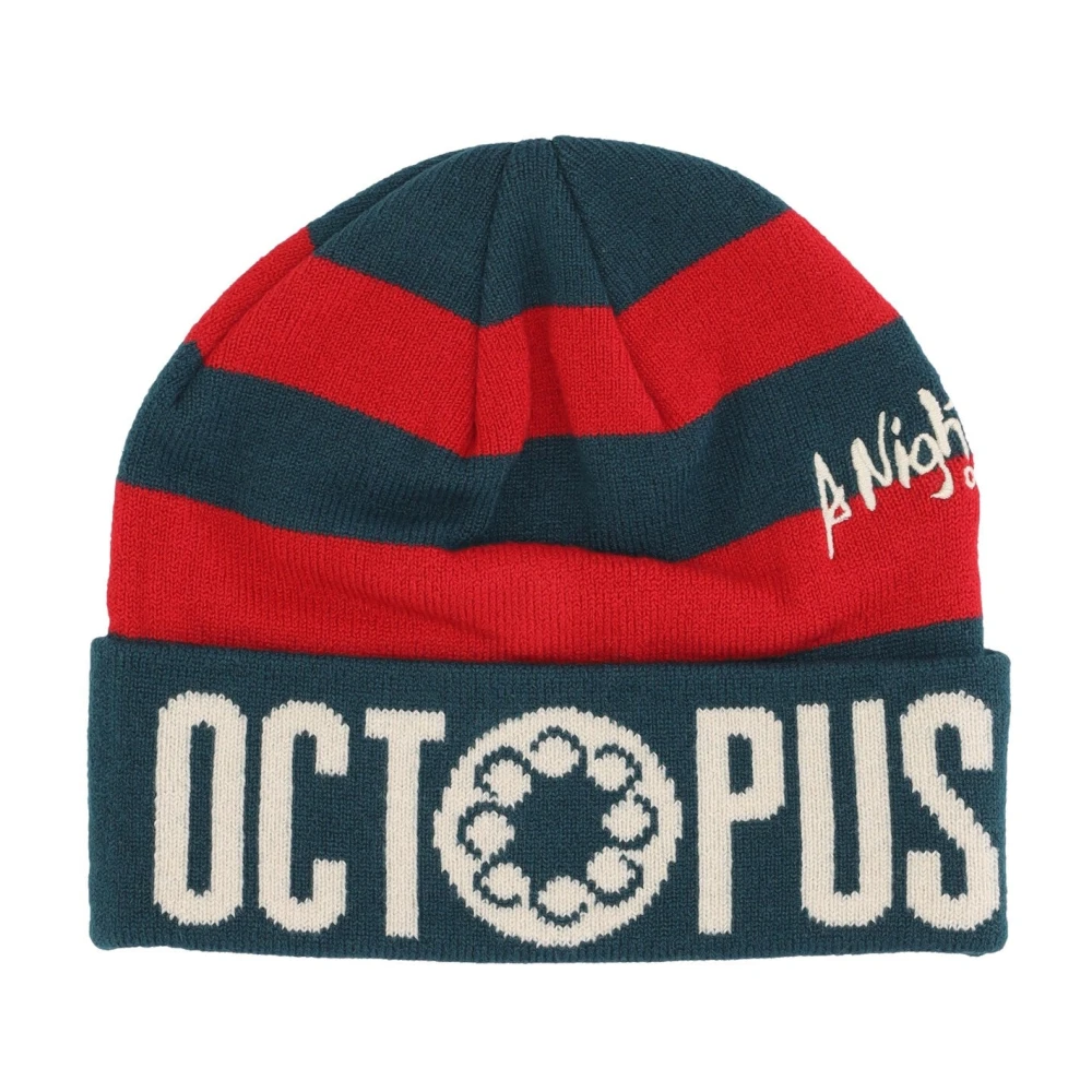Octopus Men's Freddy's Striped Beanie Hat Horror Pack