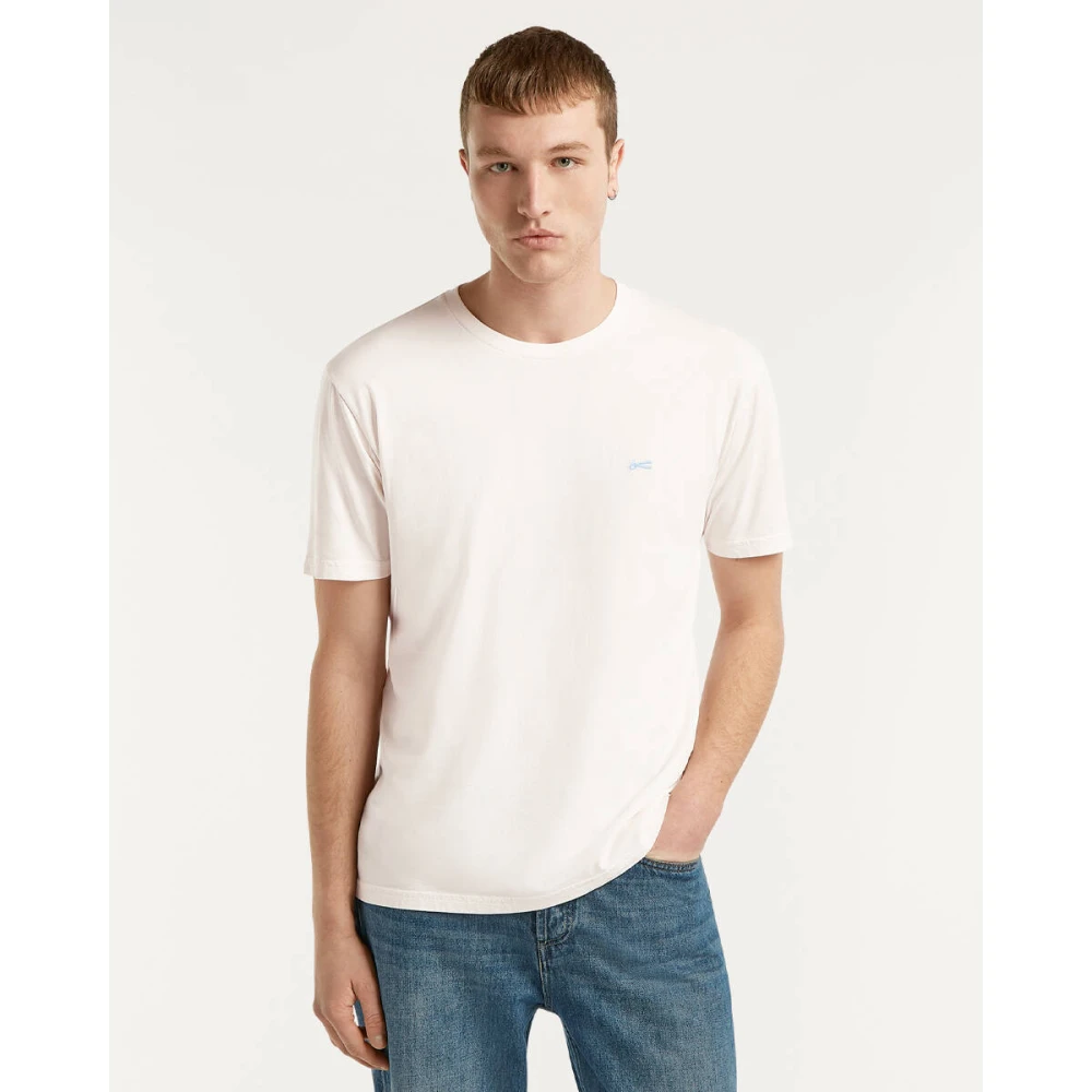 Denham The Jeanmaker Schaar Tee Korte Mouw T-shirt Beige Heren