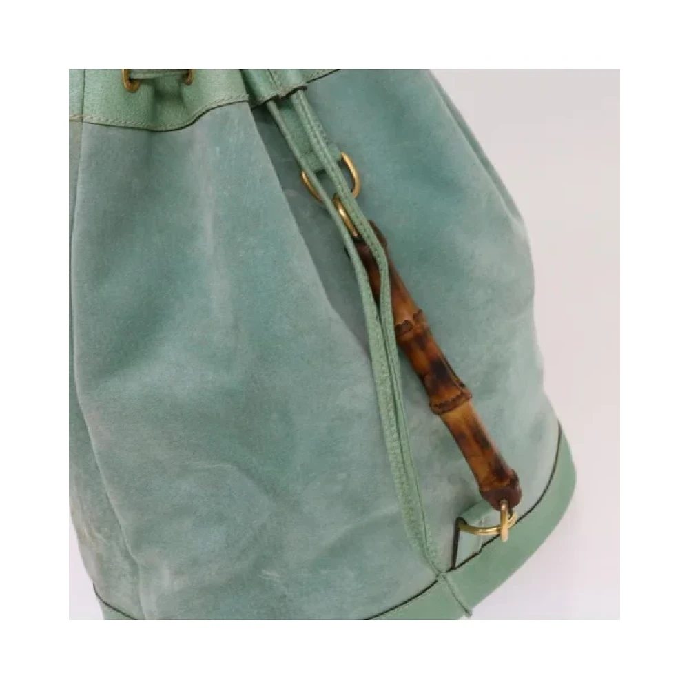 Gucci Vintage Pre-owned Suede backpacks Blue Dames