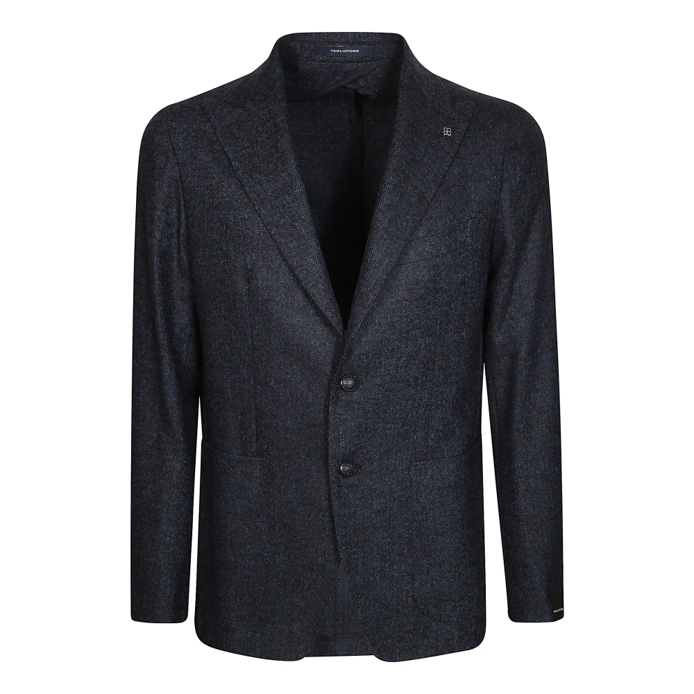Tagliatore Gestreepte Dubbelborst Jas Blue Heren