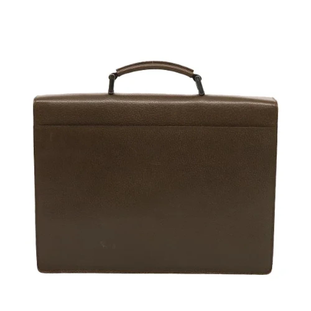 Prada Vintage Pre-owned Leather briefcases Brown Dames