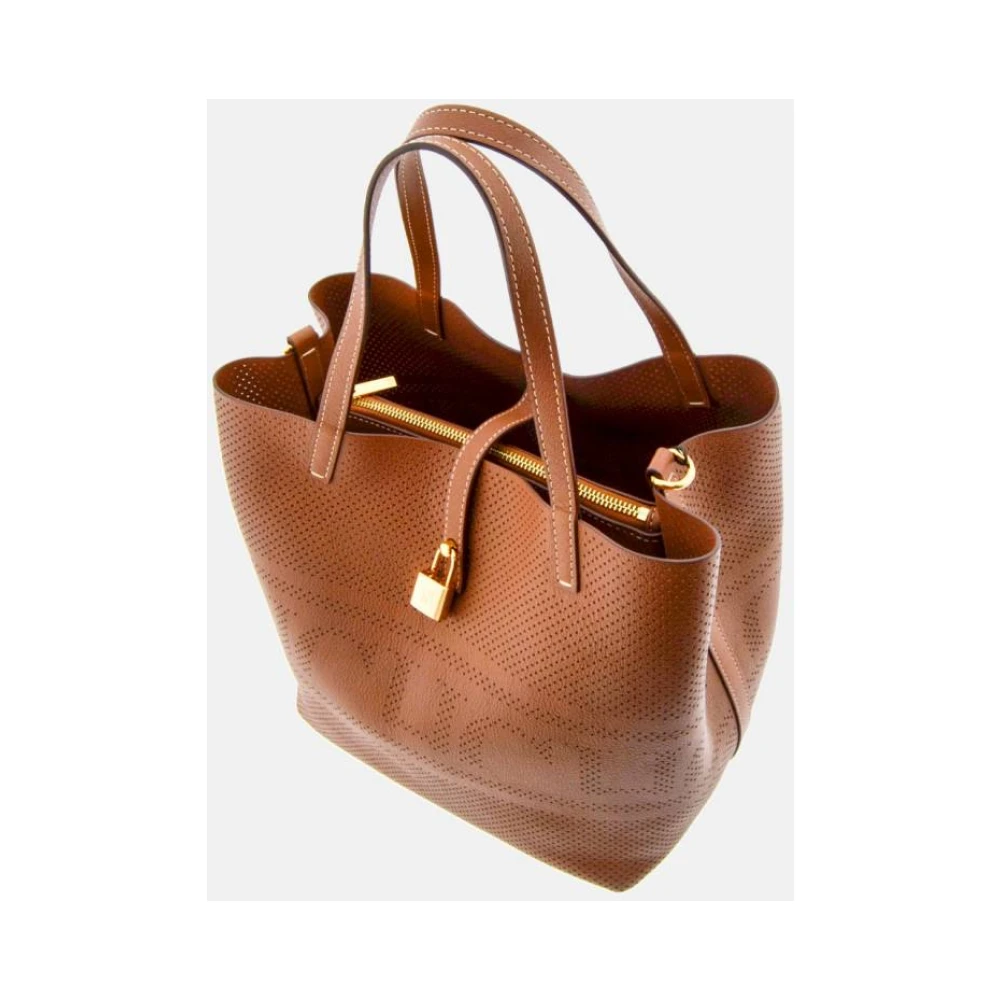 Carolina Herrera Geperforeerde Matryoshka Locked Handtas Brown Dames