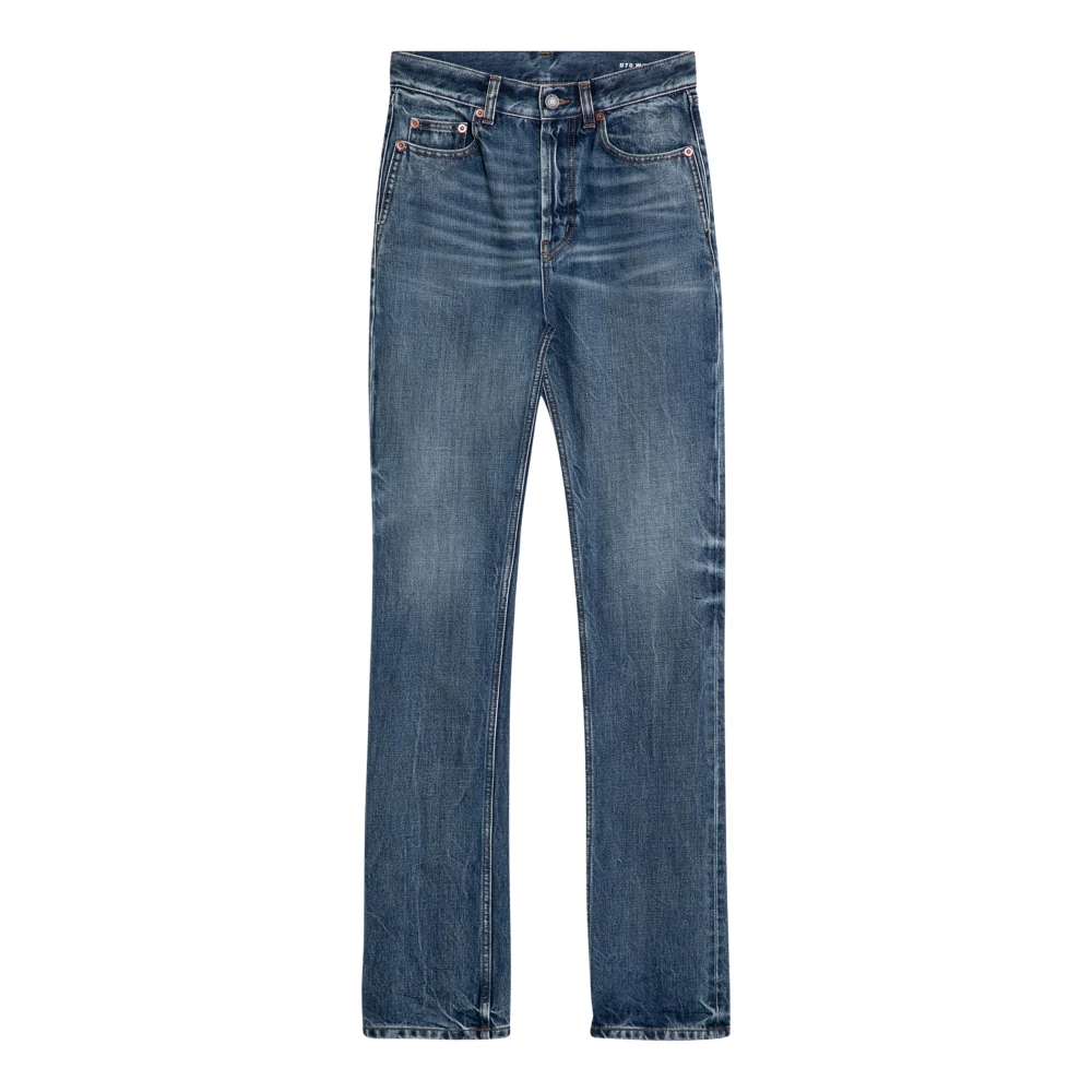 Saint Laurent Regular Fit Denim Jeans Blue Dames