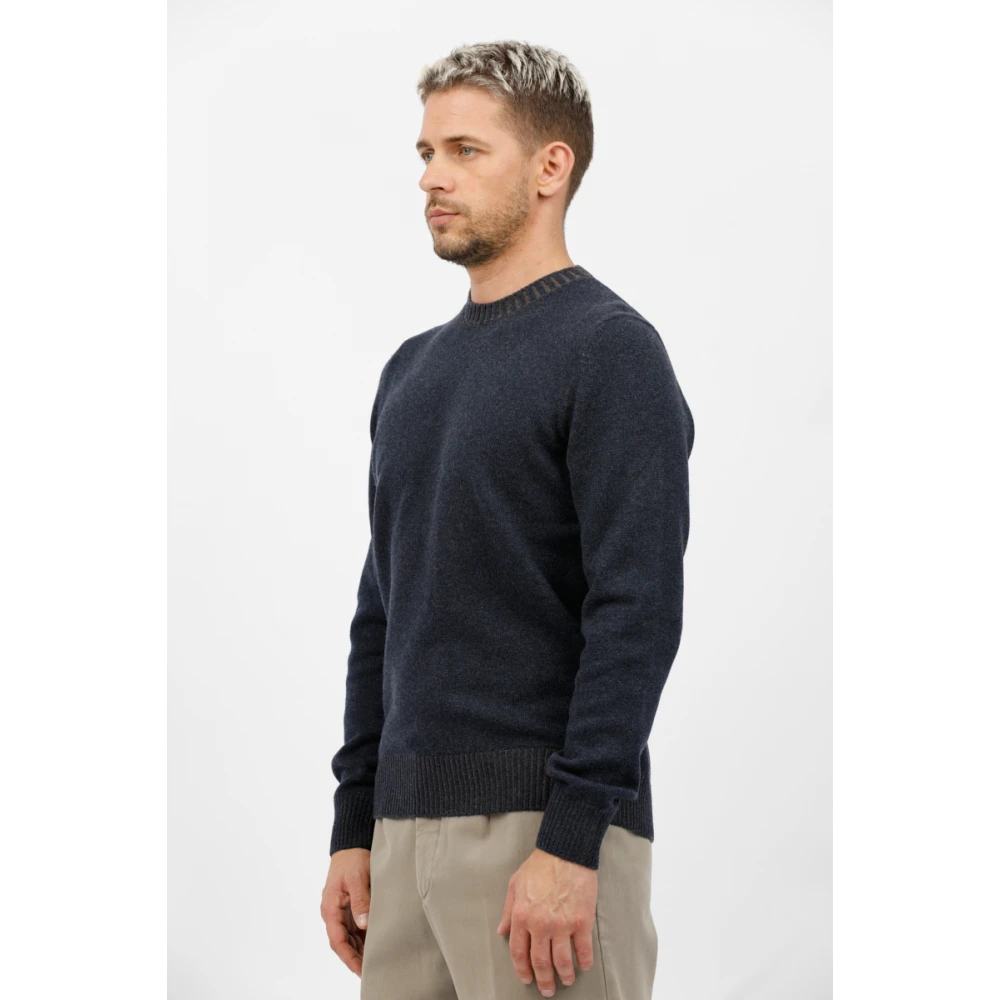 Gran Sasso Ronde hals trui Blue Heren