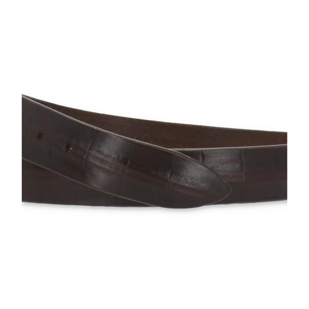 Orciani Bruin Gladleren Heren Riem Brown Heren