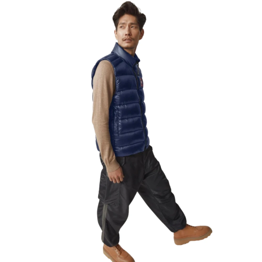 Canada Goose Marineblauwe Crofton Mouwloze Donsvest Blue Heren