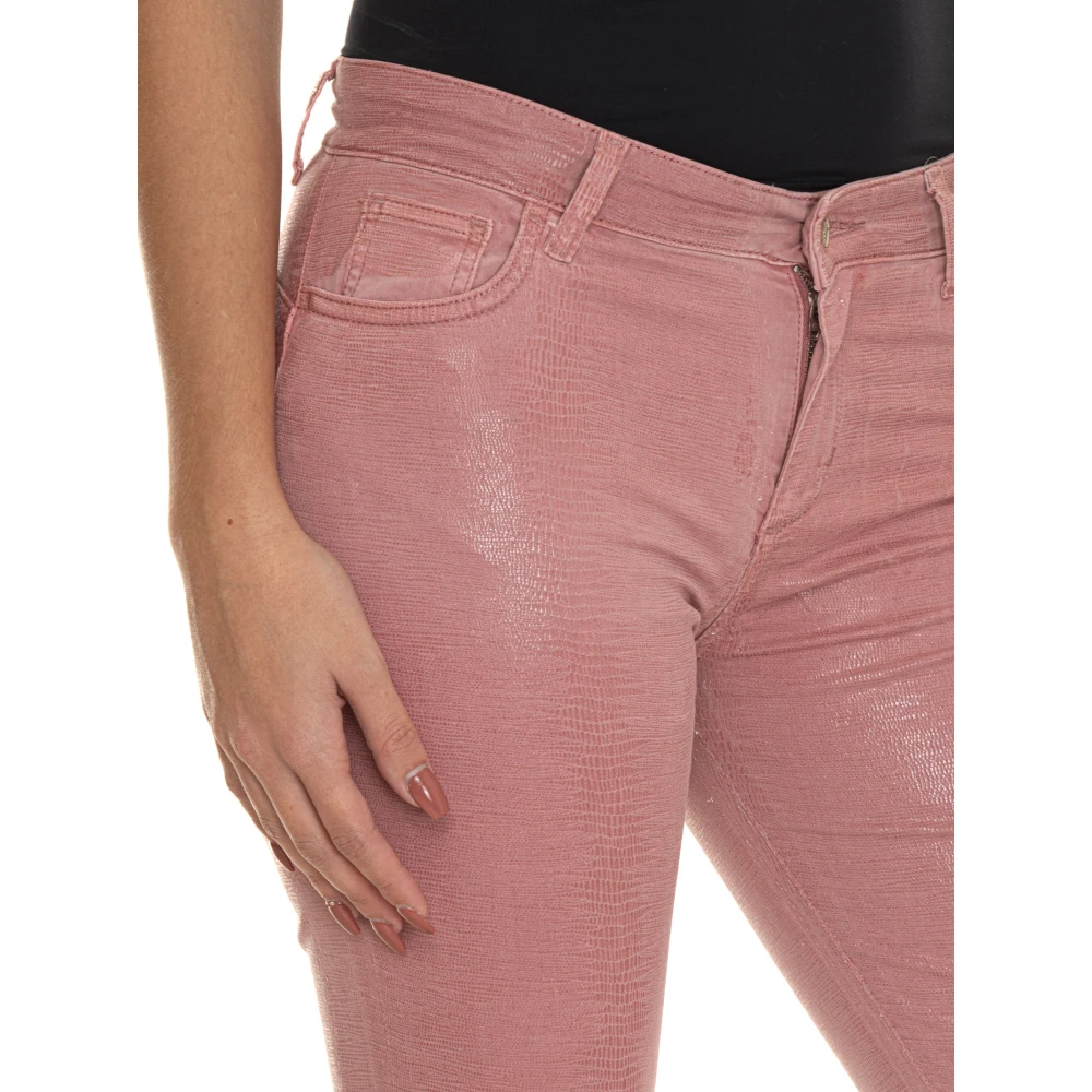 Liu Jo Trompetbodem Adelaarprint Broek Pink Dames