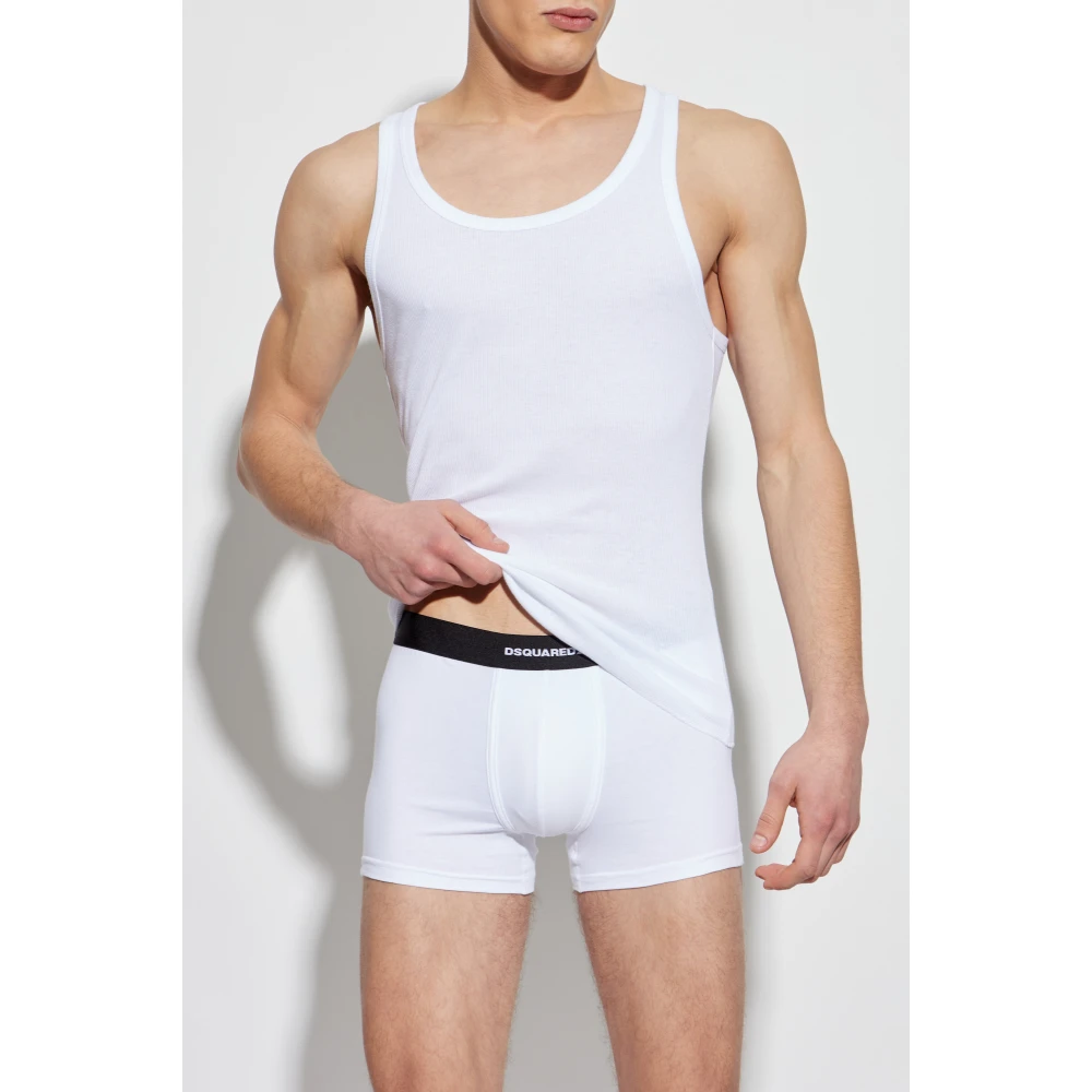 Dsquared2 Twee-pack mouwloze t-shirts White Heren