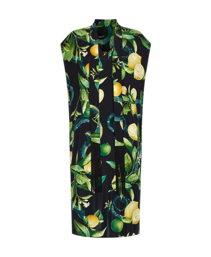 robe-midi-imprime-citron