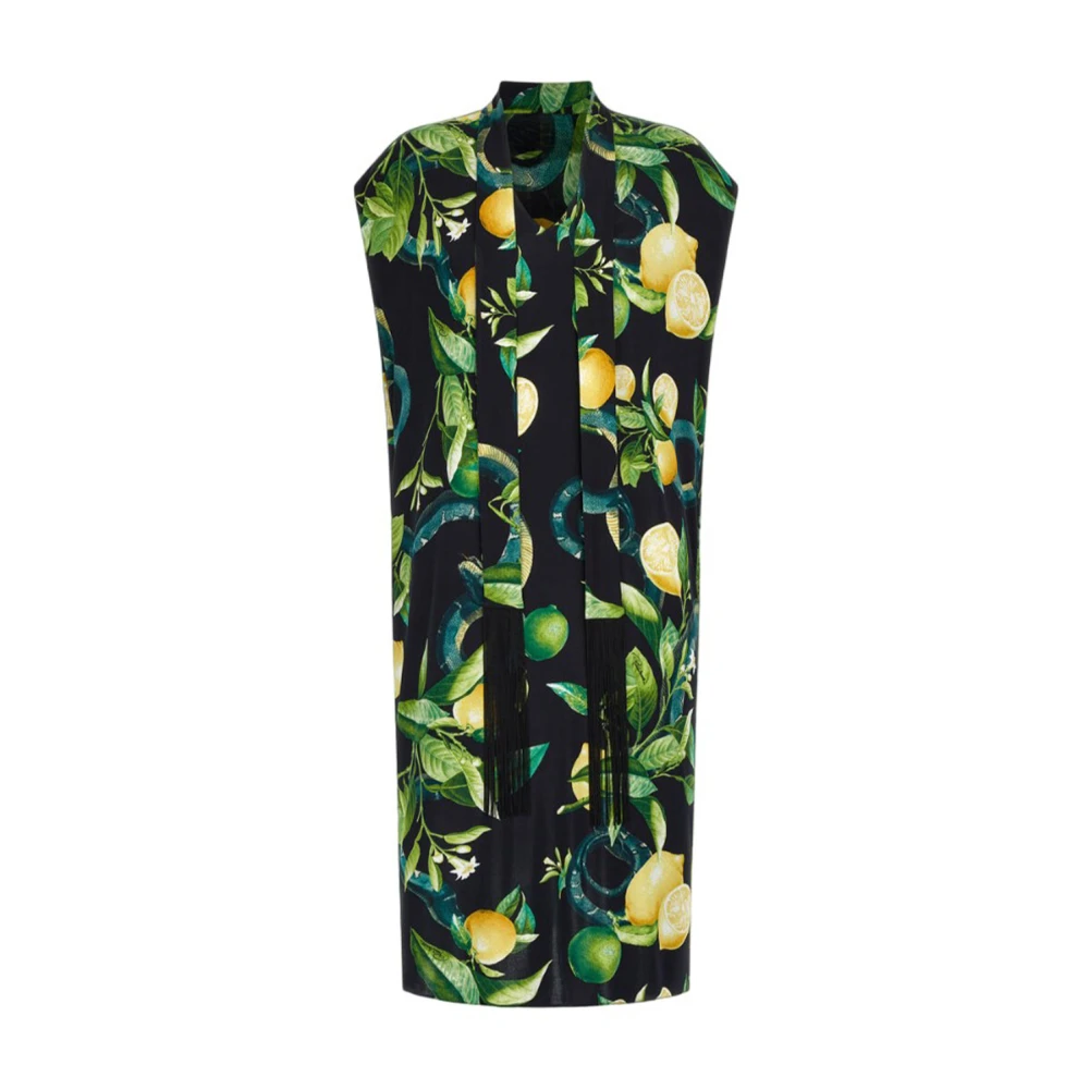 Roberto Cavalli Lemon Print Midi Jurk Multicolor Dames