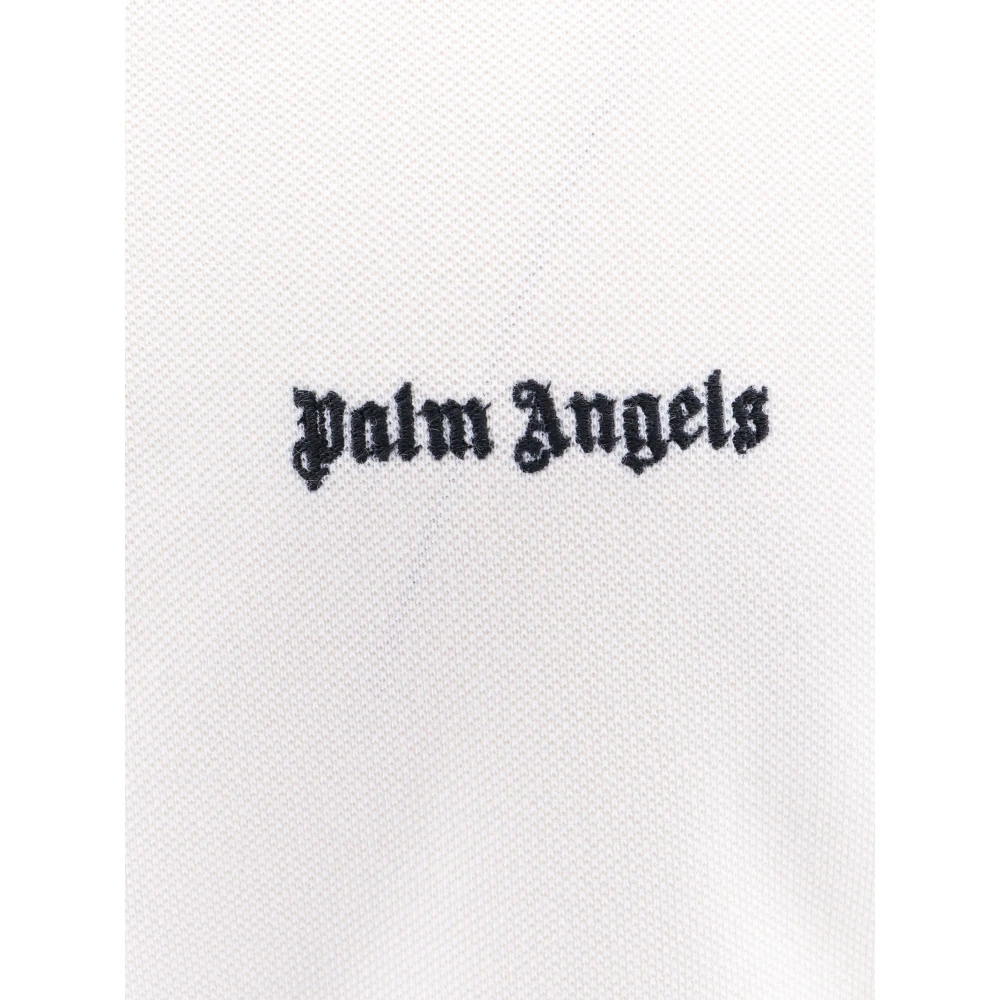 Palm Angels Klassieke Katoenen Poloshirt White Heren