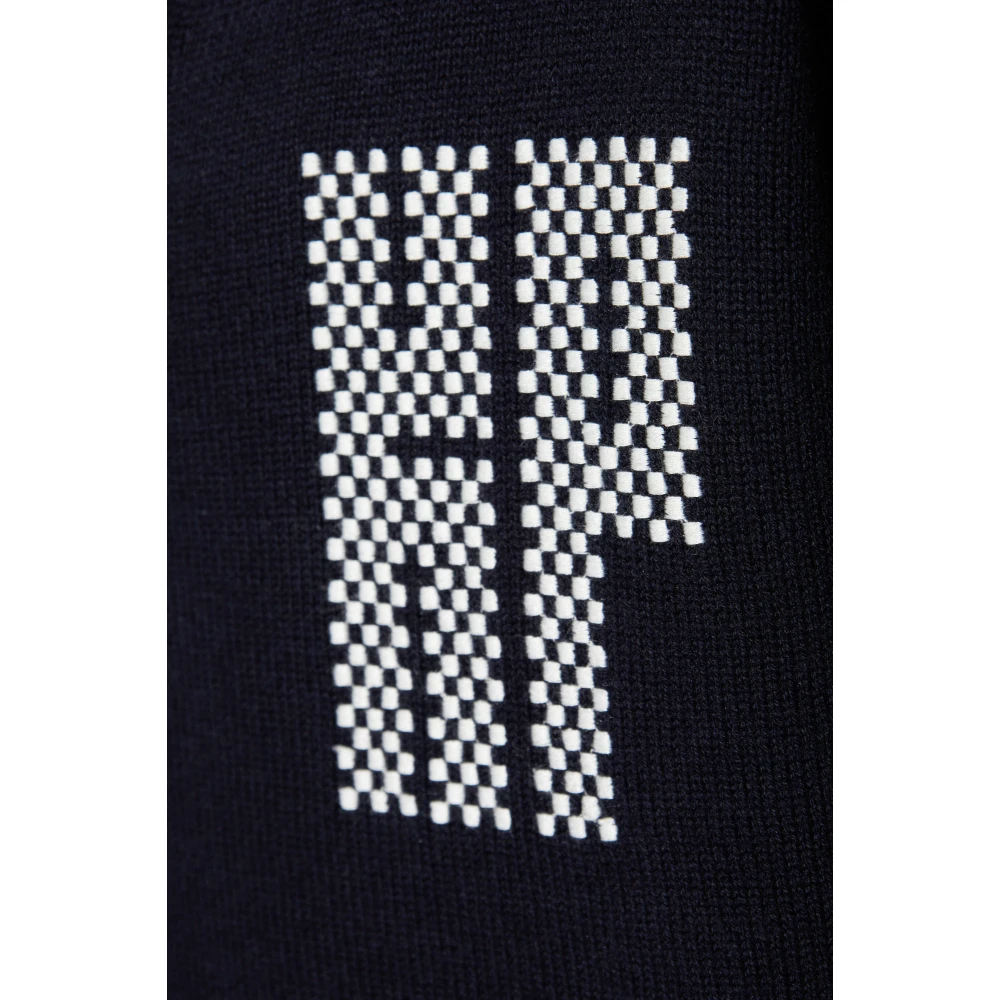 Kenzo Cardigan met logo Blue Heren