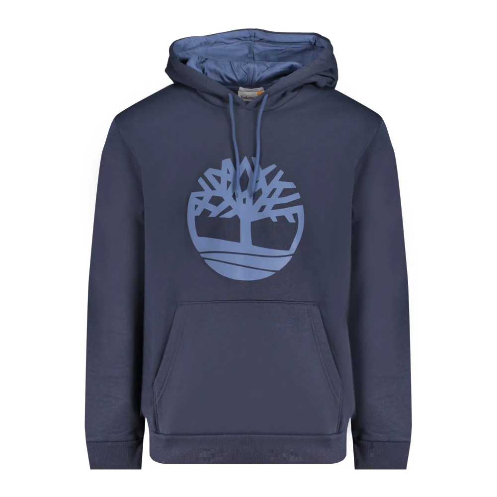 Timberland Blauwe hoodie met lange mouwen Blue Heren
