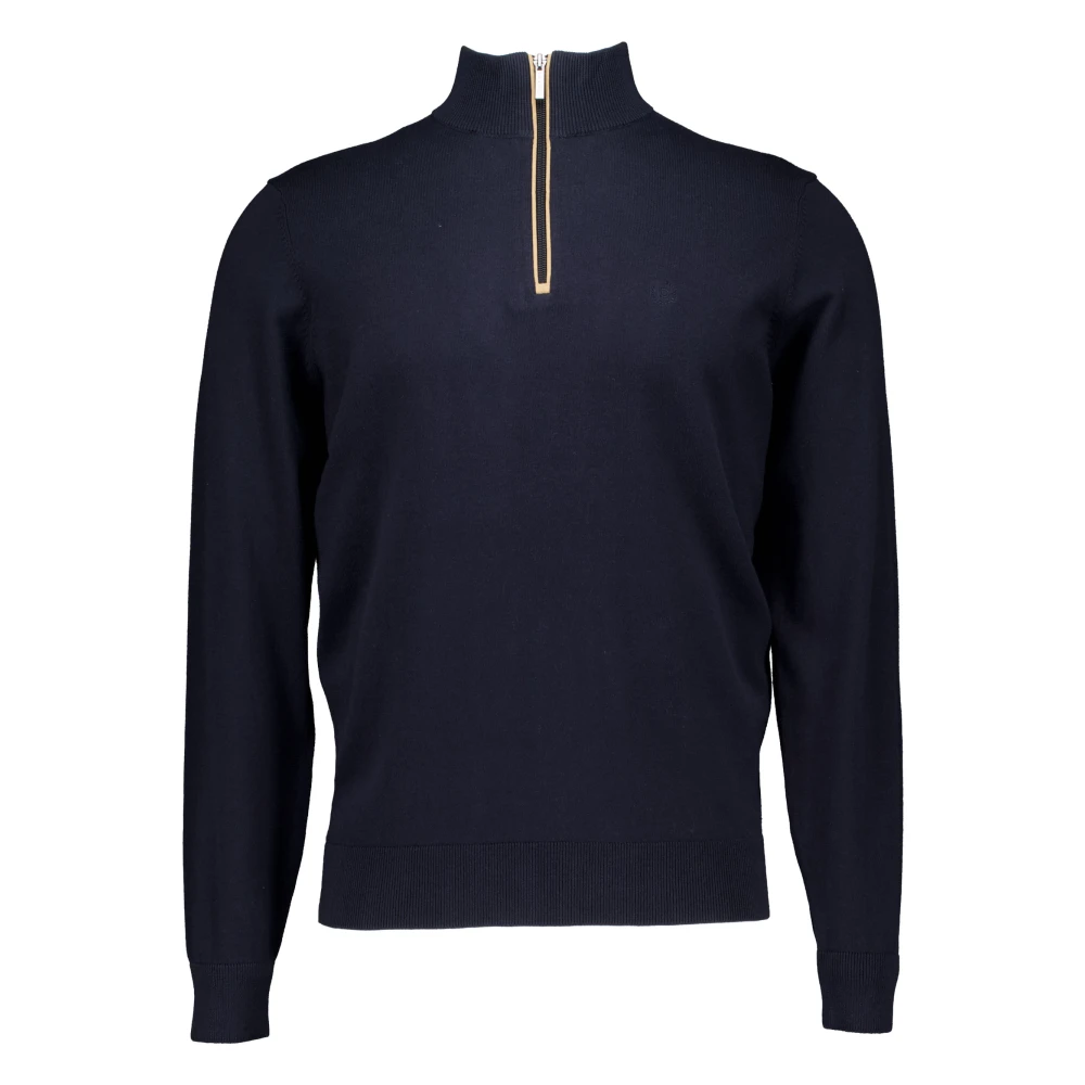 Bugatti Men's Blue Half-Zip Jumper 7500 - Turtlenecks - 2XL - Knitwear