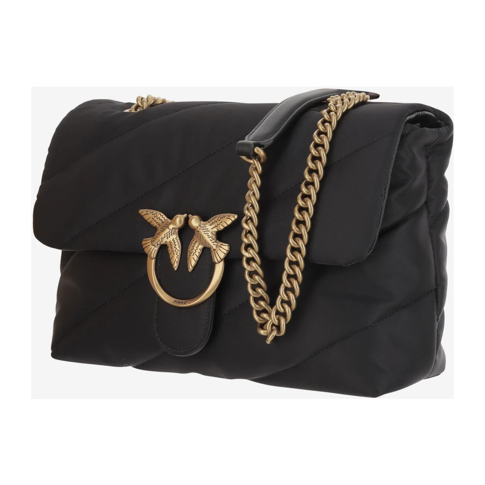 pinko Gewatteerde Love Birds Schoudertas Black Dames