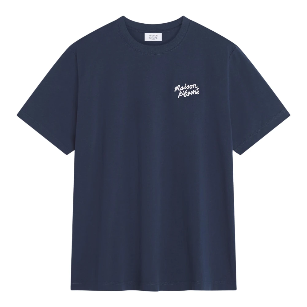 Maison Kitsuné Men's Blue T-Shirt - T-Shirts - S - Tops