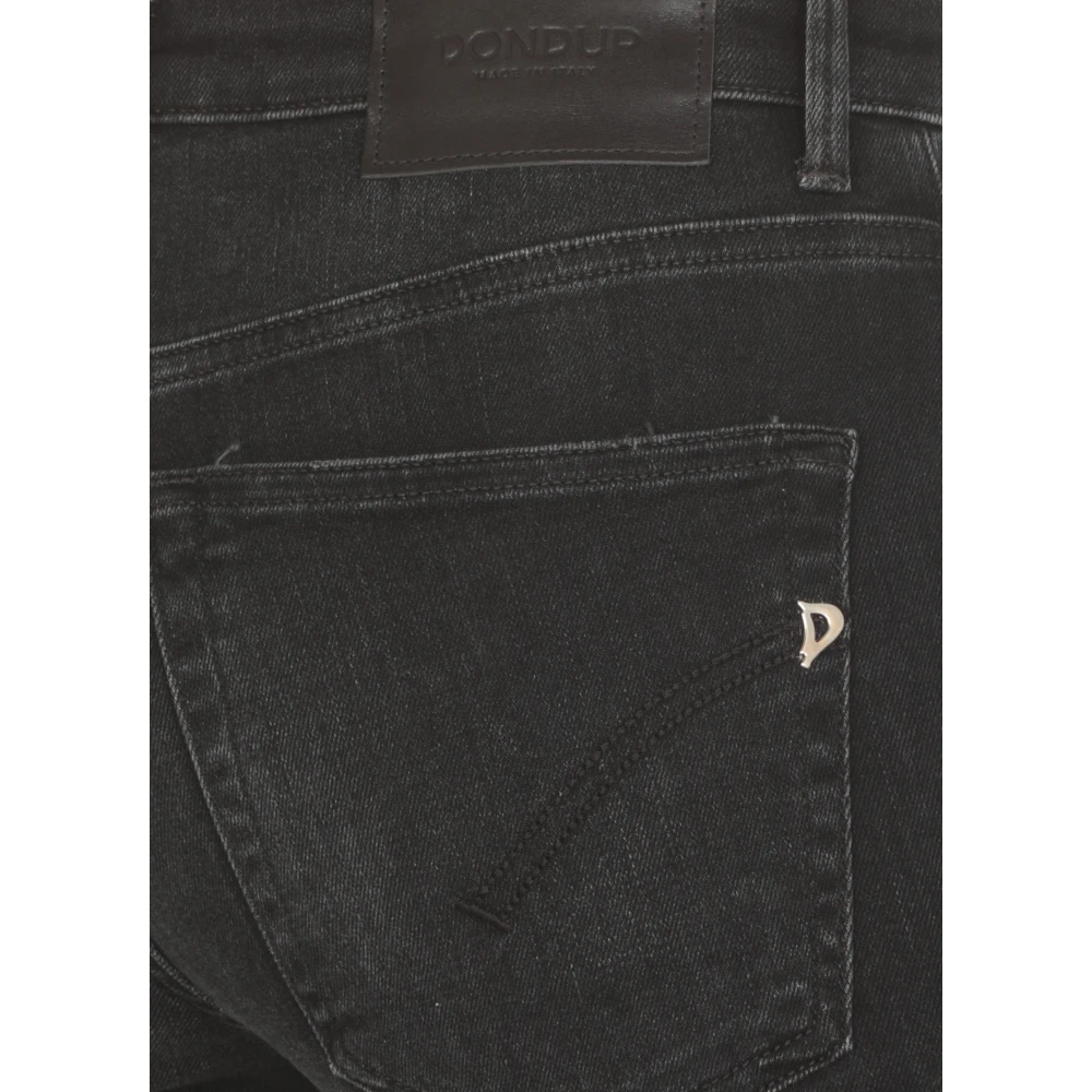 Dondup Zwarte katoenen jeans met zakken Black Dames
