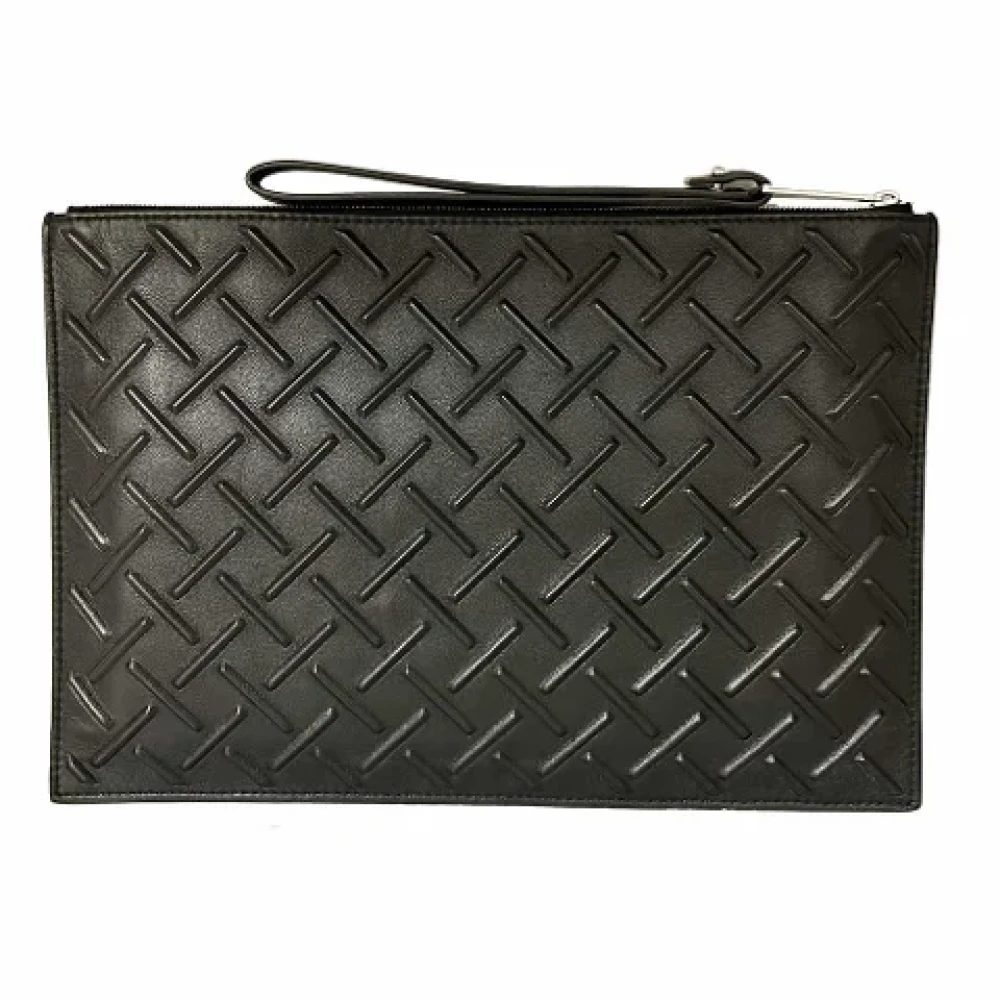 Bottega Veneta Vintage Pre-owned Leather clutches Black Dames