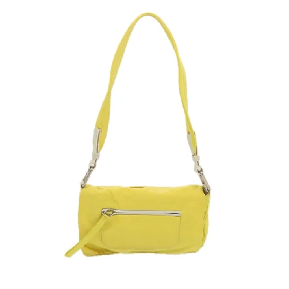 Prada Vintage Pre-owned Fabric prada-bags Yellow Dames