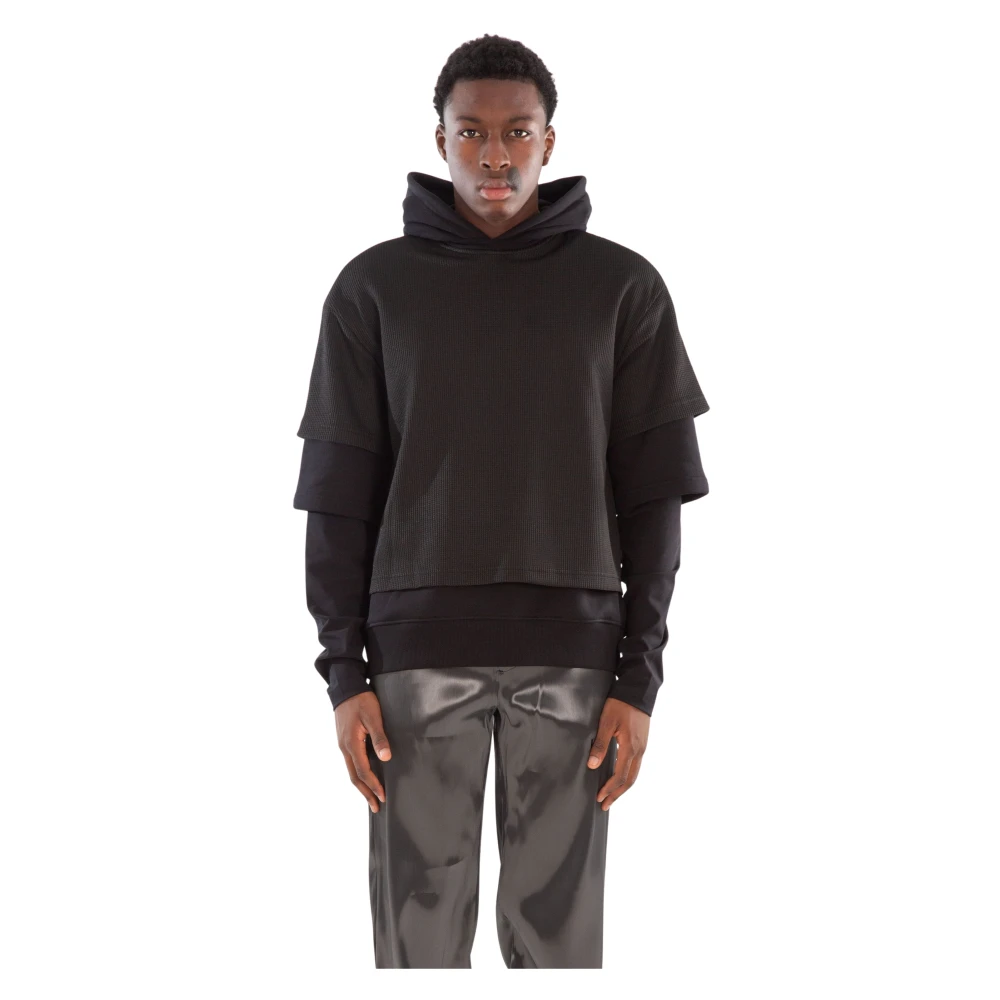 Heliot Emil 3-Laags Hoodie in Blk01 Black Heren