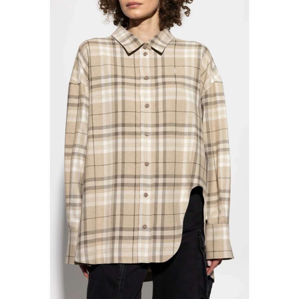 The Attico Overhemd met ruitpatroon Beige Dames
