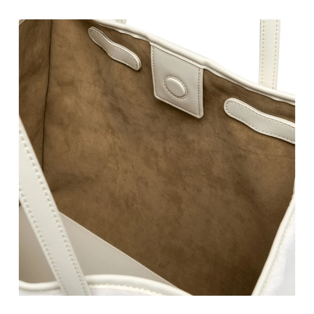 Gianni Chiarini Witte Shoppingtas met Faux Fur White Dames