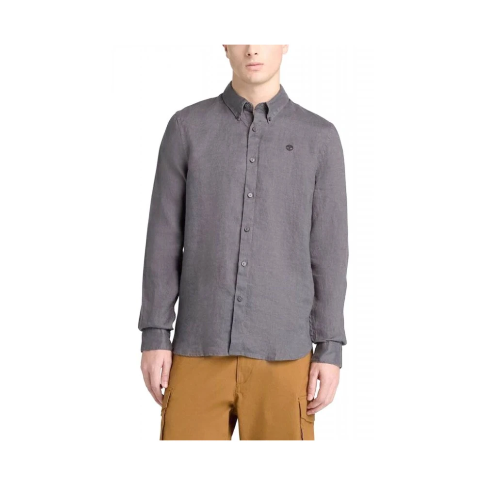 Timberland Black Mill Brook Linen Shirt - Male - Casual Shirts - L - Shirts
