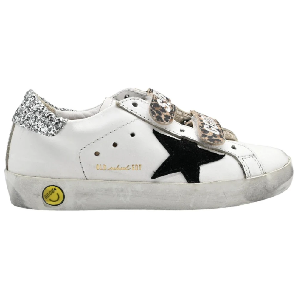 Golden Goose Leopard Stjärna Läder Sneakers White, Flicka