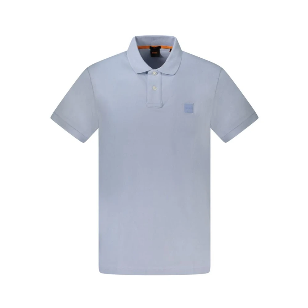 Hugo Boss Lichtblauw Katoenen Poloshirt Blue Heren