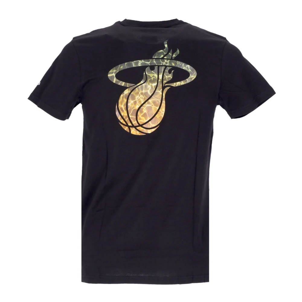 new era NBA Back Body Water Print Tee Black Heren
