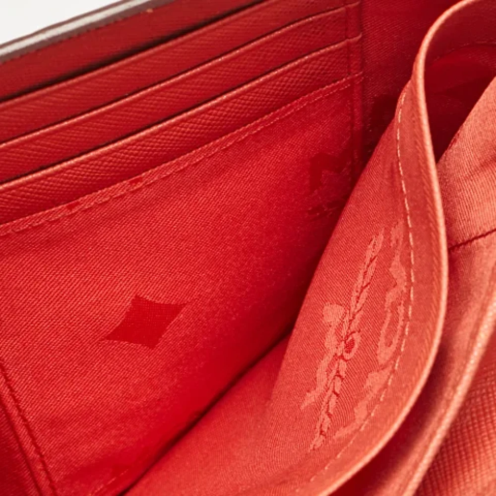 MCM Pre-owned Leather wallets Red Dames