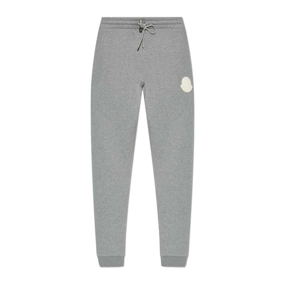 Moncler Sweatpants met logo Gray Heren