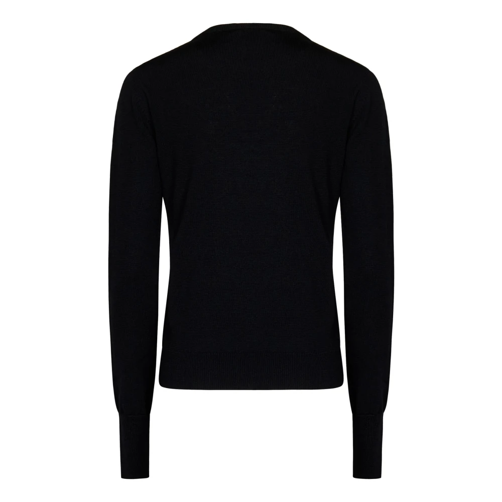 Coperni Zwarte Ribgebreide Sweaters met Afneembare Mouwen Black Dames